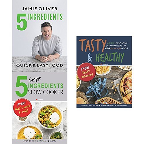 3 books collection set: 5 Ingredients - quick & easy food, 5 simple ingredients slow cooker and tasty and healthy