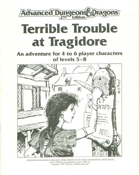 Advanced Dungeons & Dragons Terrible Trouble at Tragidore