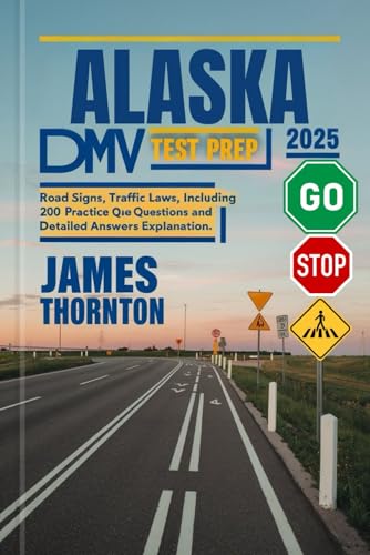 Alaska DMV Test Prep 2025: Road Signs, Traffic Laws, including 200 Practice Questions and Detailed Answers Explanation