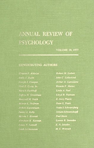 Annual Review of Psychology, Volume 28