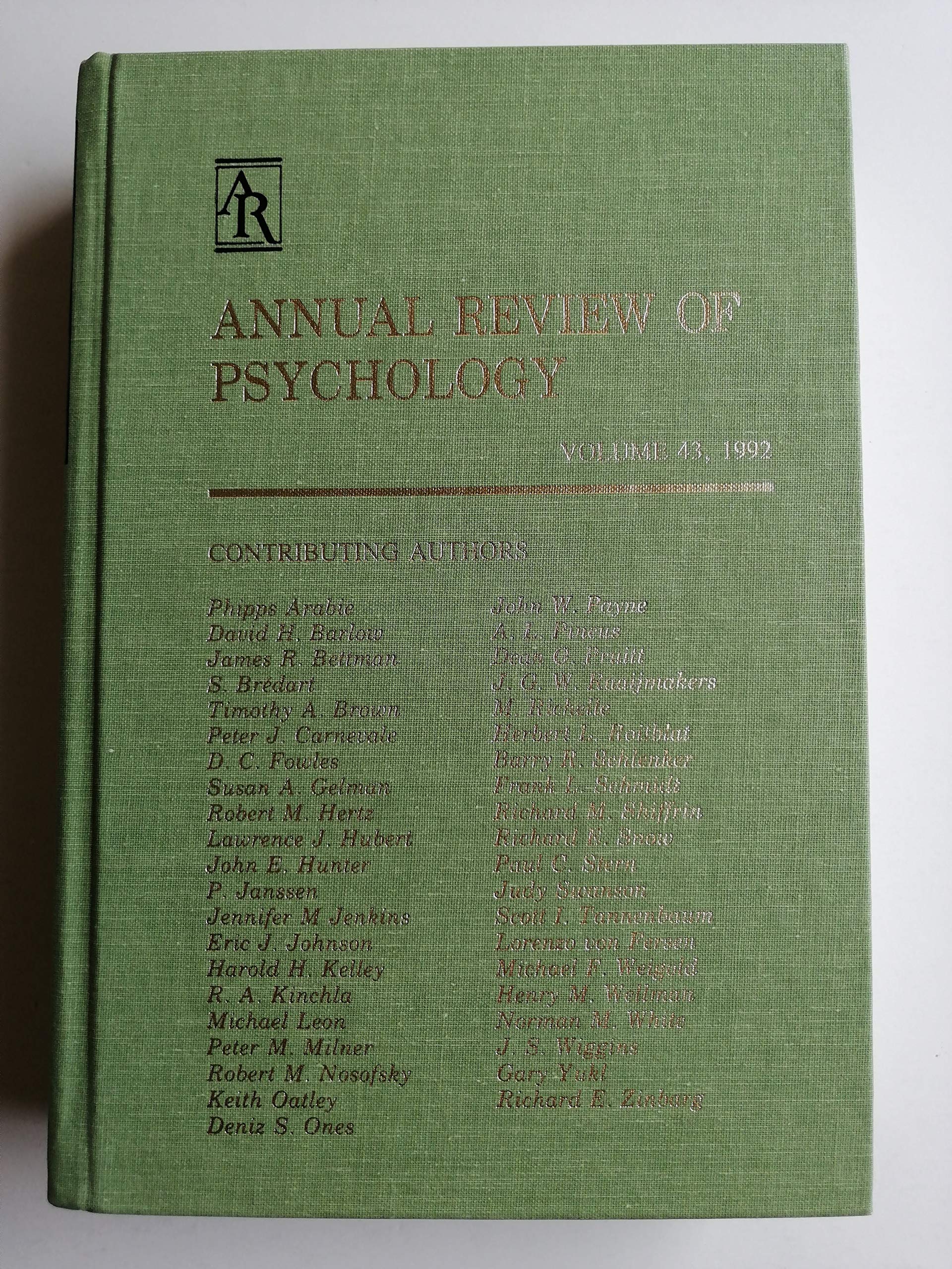 Annual Review of Psychology, Volume 43