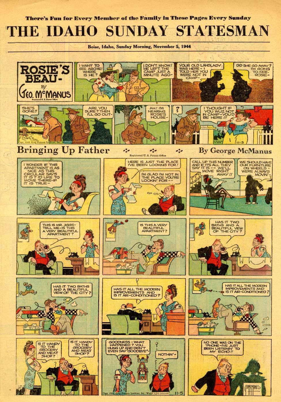 Bringing Up Father (1944-1945) Comic Strips