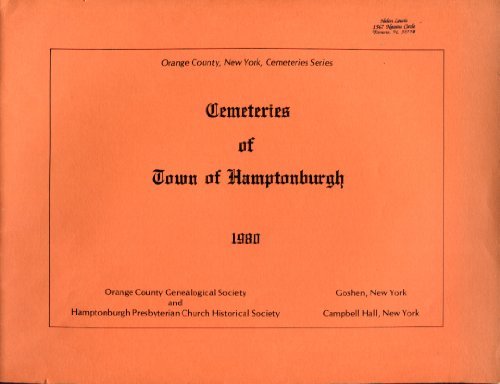 Cemeteries of Town of Hamptonburgh