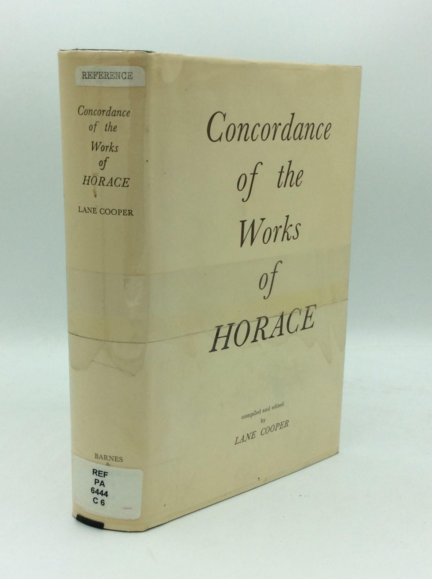 CONCORDANCE OF THE WORKS OF HORACE