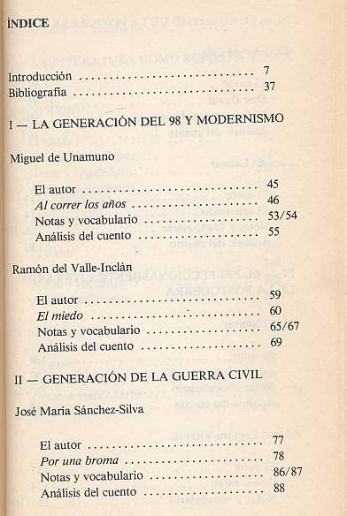 Cuentos Espanoles Del Siglo XX- Unamuno ; Valle-Inclan; Sanchez Silva ; Camilo Jose Cela ; Carmen Laforet; Jorge Campos ; Alonso Vicente ; Aldecoa ; Matute ; Gaite