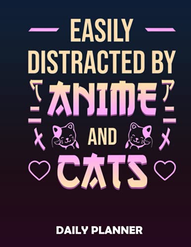 Daily Planner Anime And Cats Kawaii Anime Lover Japanese Otaku Kawaii Neko: Planner And Gratitude Journal For Daily Notes, Thankfulness Reminders, To Do Lists For Teens 8.5x134