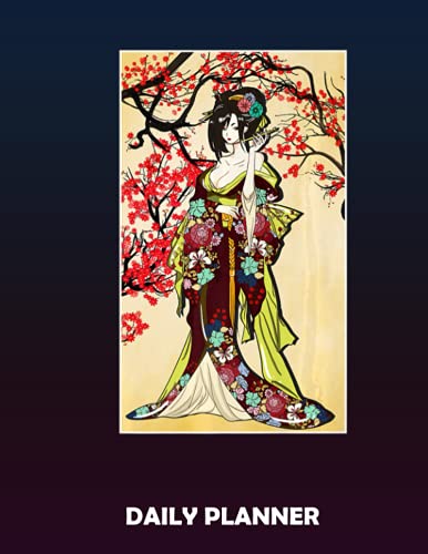 Daily Planner Japanese Anime Geisha - Vintage Japanese Art: Planner And Gratitude Journal For Daily Notes, Thankfulness Reminders, To Do Lists For Teens 8.5x62