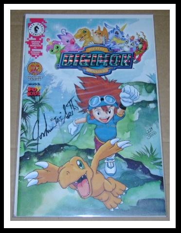 Dynamic Forces Digimon #1 Comic Variant signed Joshua Seth Voice of Tai