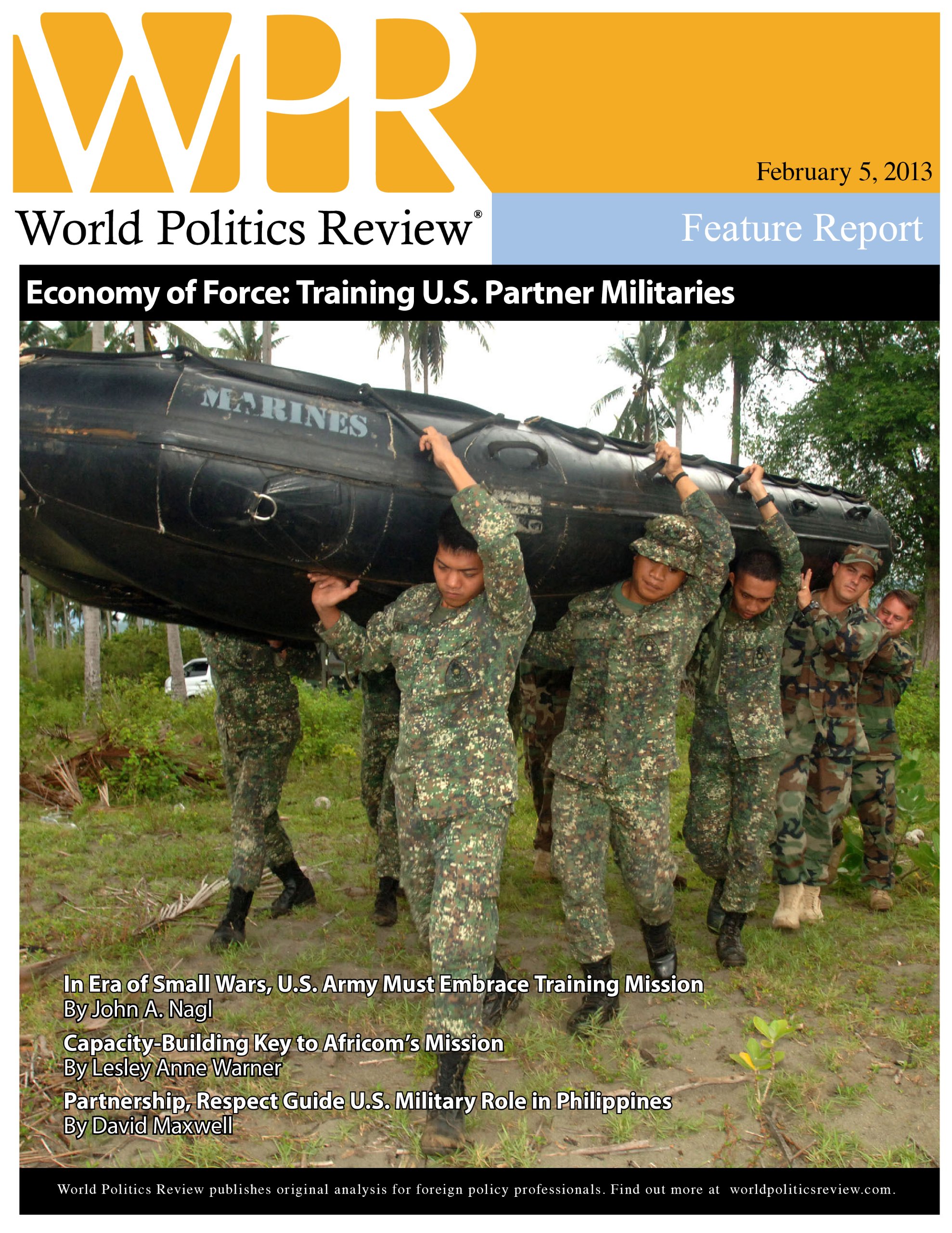 Economy of Force: Training U.S. Partner Militaries