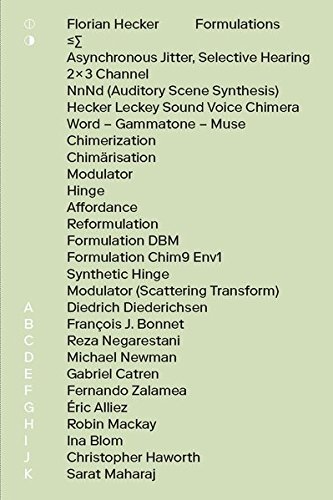 Florian Hecker: Formulations