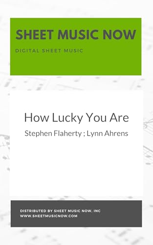 How Lucky You Are Sheet Music