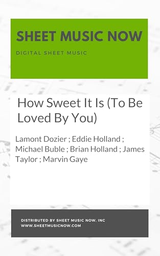 How Sweet It Is (To Be Loved By You) Sheet Music