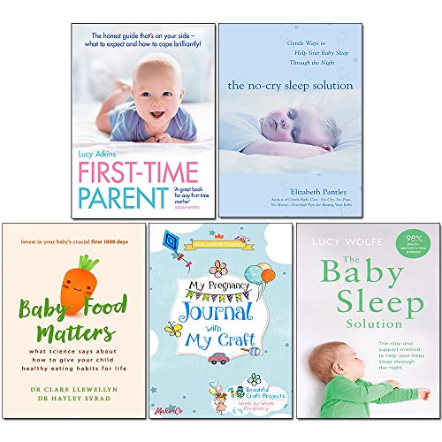 No-Cry Sleep Solution, Baby Sleep Solution, Baby Food Matters, First-Time Parent, My Pregnancy Journal with My Craft 5 Books Collection Set