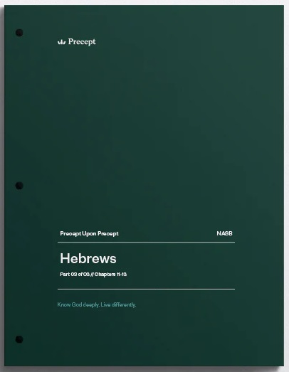 Precept Upon Precept Hebrews Part 3: Precept Workbook NASB