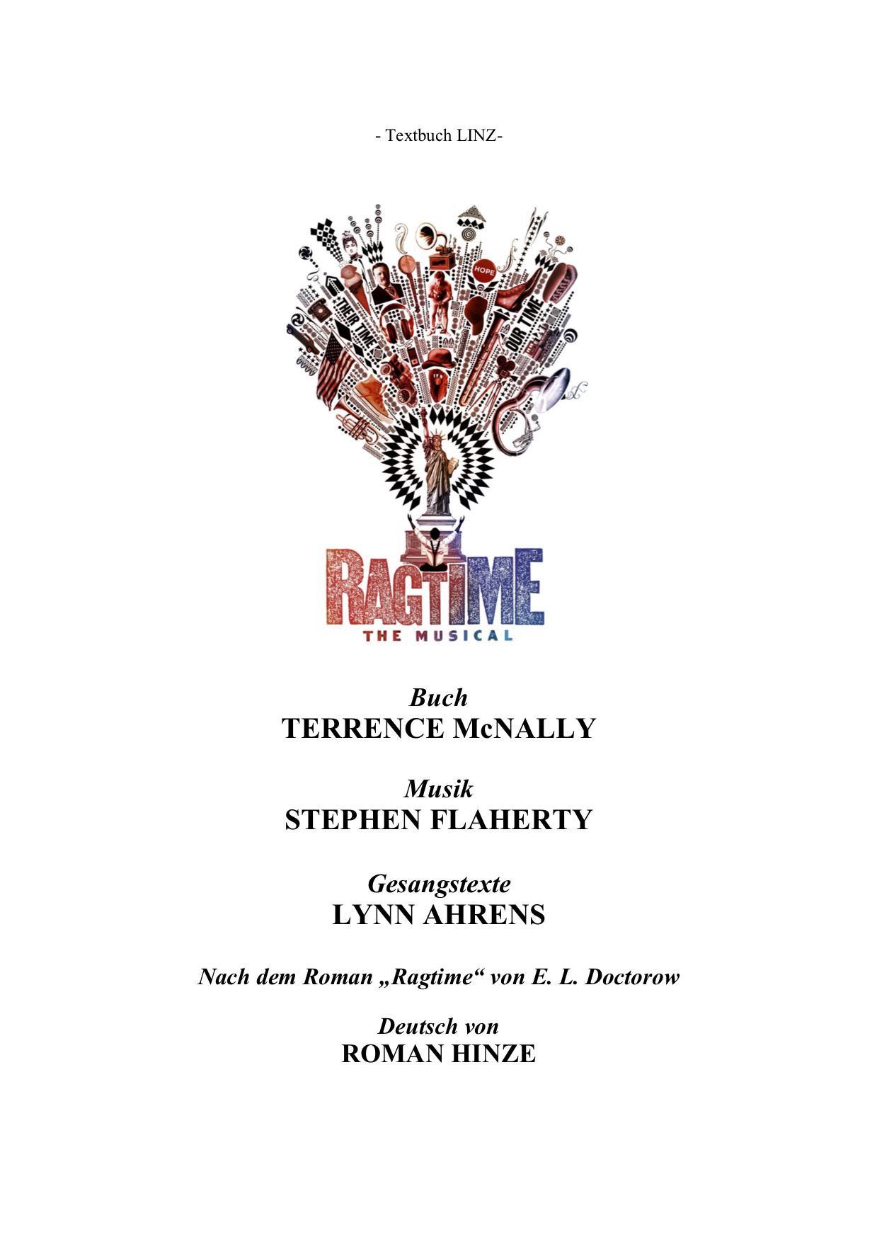 Ragtime das Musical: Textbuch