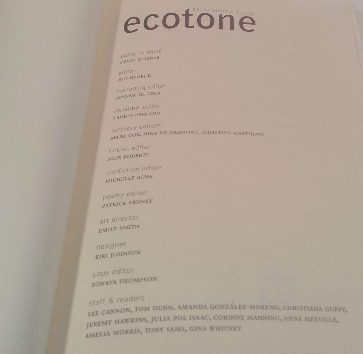 Reimagining Place Ecotone
