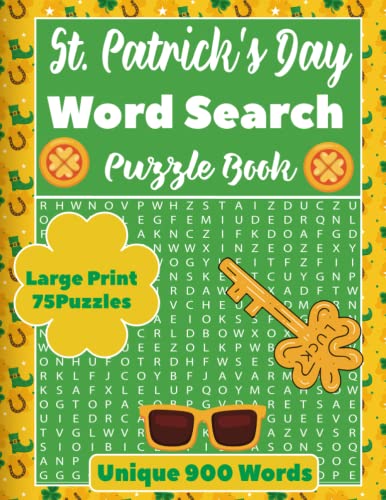 St. Patrick's Day Word Search Puzzle Book: Large Print Holiday & Seasonal Word Find Puzzle Activity For Kids & Adults Perfect St. Patrick's Day Gift.