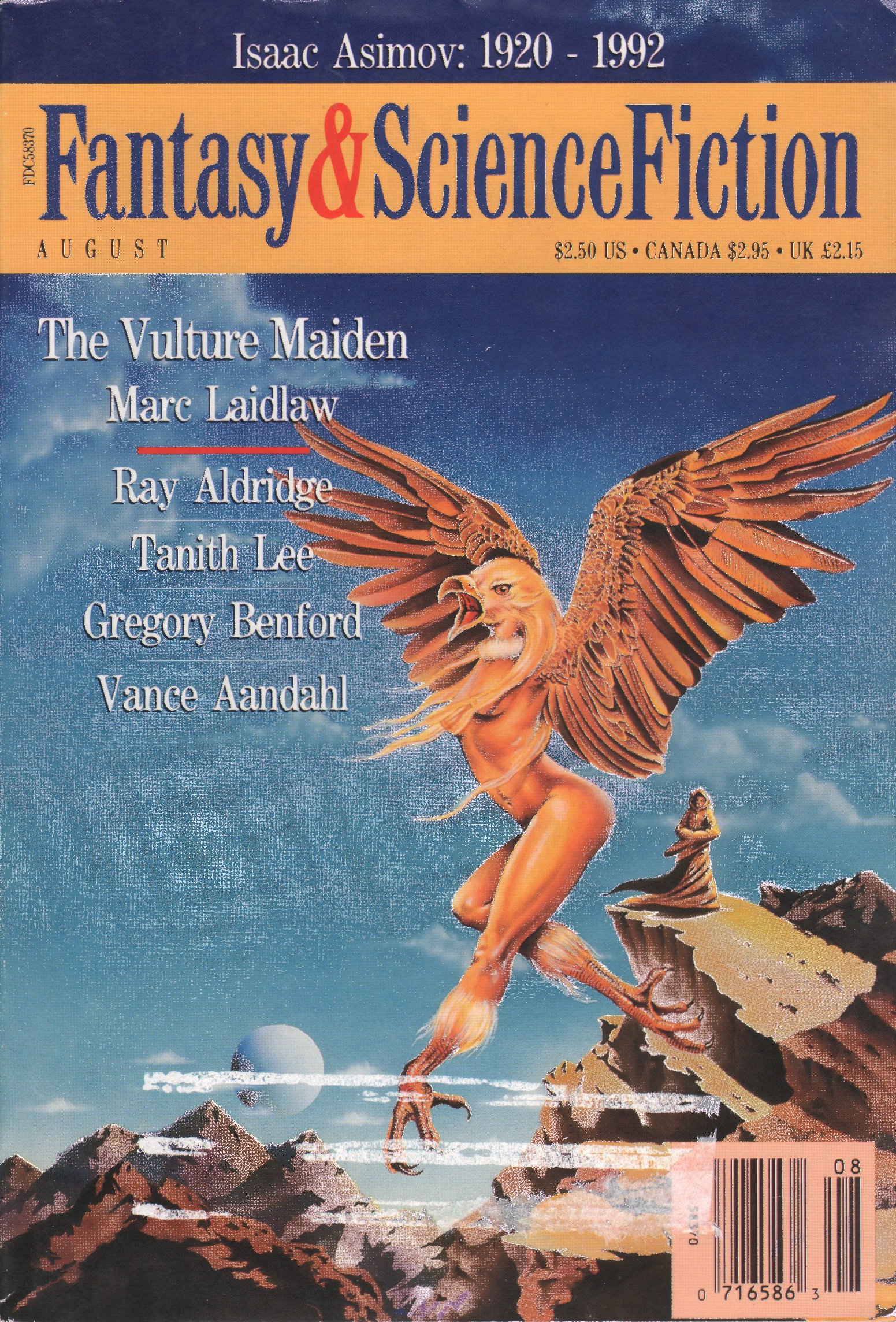 The Magazine of Fantasy & Science Fiction, August 1992
